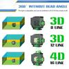 8/12/16 Linien-4D-Laser-Wasserwaage, verstellbar, grünes Licht, selbstnivellierend, 360° drehbar, horizontal, vertikal, kreuzweise, automatische Messung