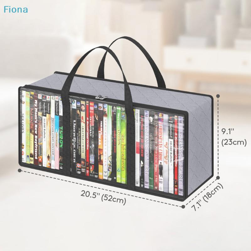 DVD Storage Bag,Clear Zippered Media Organizer for 40 Discs, Portable CD Case Holder with Handles