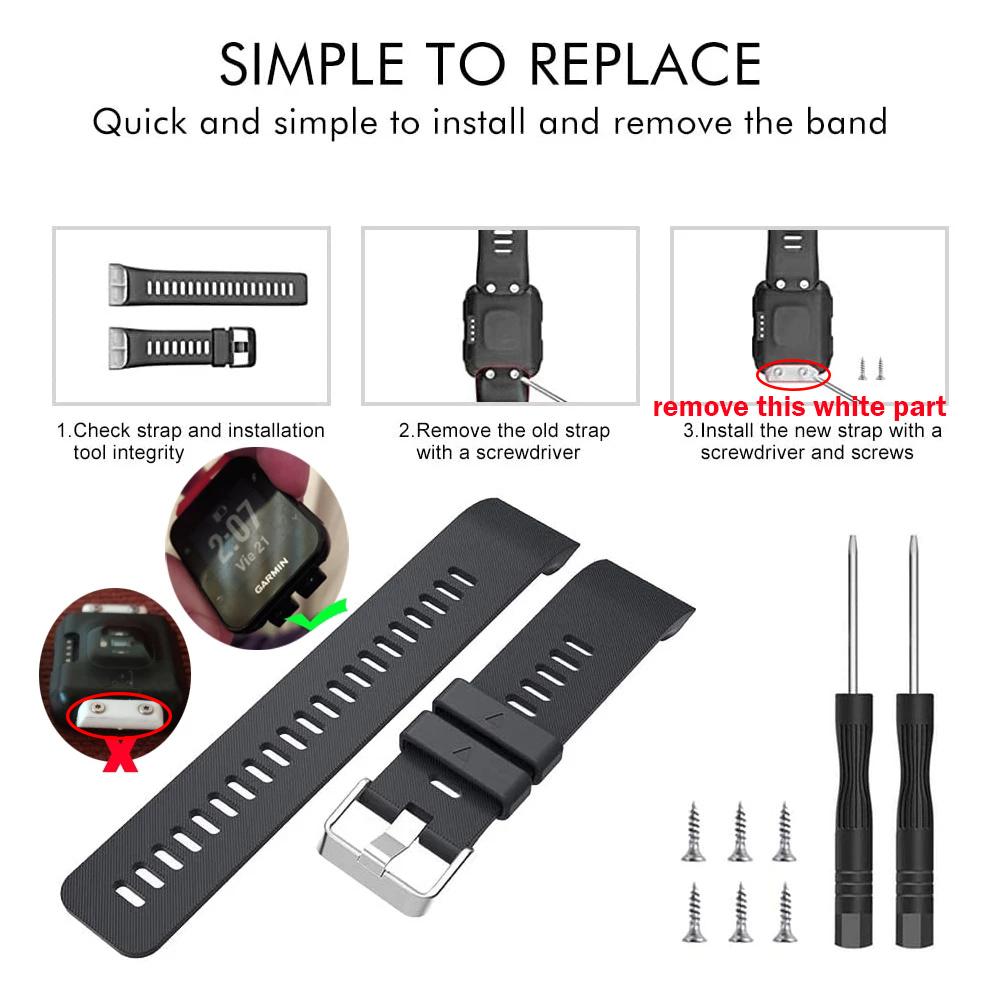 Armband für Garmin Forerunner 35 30 Smartwatch Ersatzarmband Uhrenarmband Armband Silikon Weiches Band Armband Neu