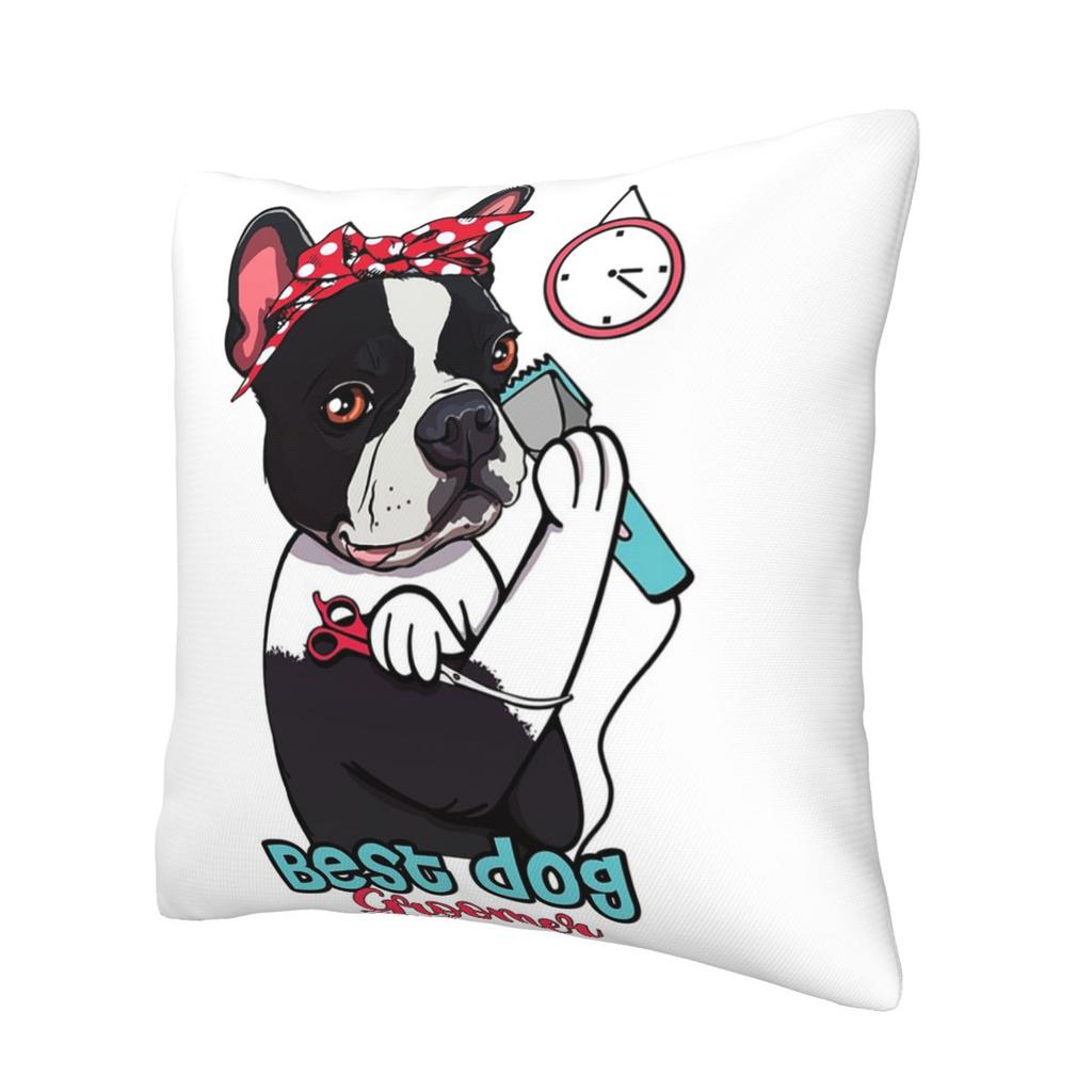 Cute Dog Groomer Gift For Women Dog Grooming Square Pillowcase Pillow Cover Cushion Decor Comfort Throw Pillow for Home Car