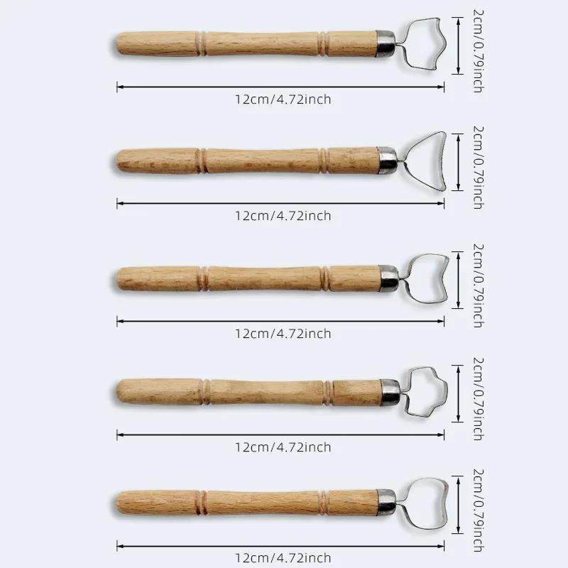 Ceramic Handle Tool Set of 5 Pieces, Water Cup, Teapot Handle Shaping, Scraper, Ceramic Making, Children's Clay Handmade