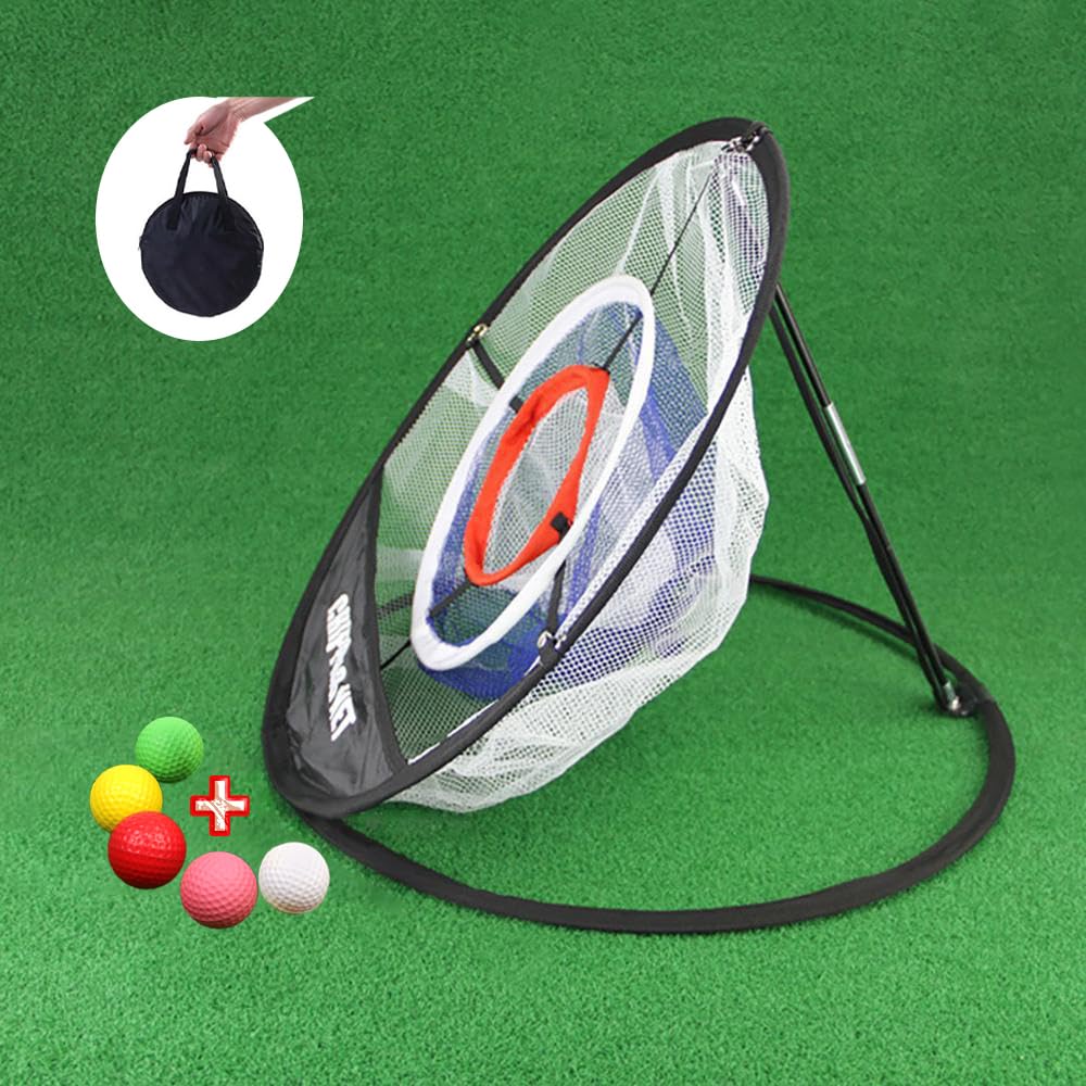 Golf Approach Practice Net, Golf Practice Equipment, Approach Net, Golf Shot Practice Aid, Golf Practice Net (Practice Net - Black)