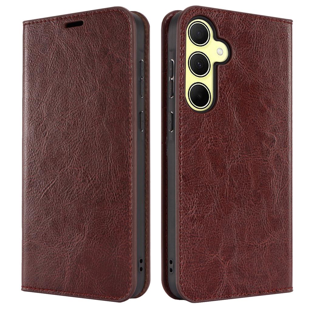 For Samsung Galaxy A35 5G Case Crazy Horse Texture Split Leather Stand Phone Cover