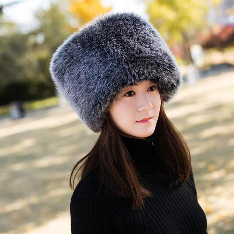Fox Fur Hat Thick Russian Warm Hat 