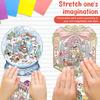 3D Landscaping Stickers Cartoon Forest Village 3D Effect Stickers Pocket Chalet Scene Book Stacking Stickers Birthday Gift