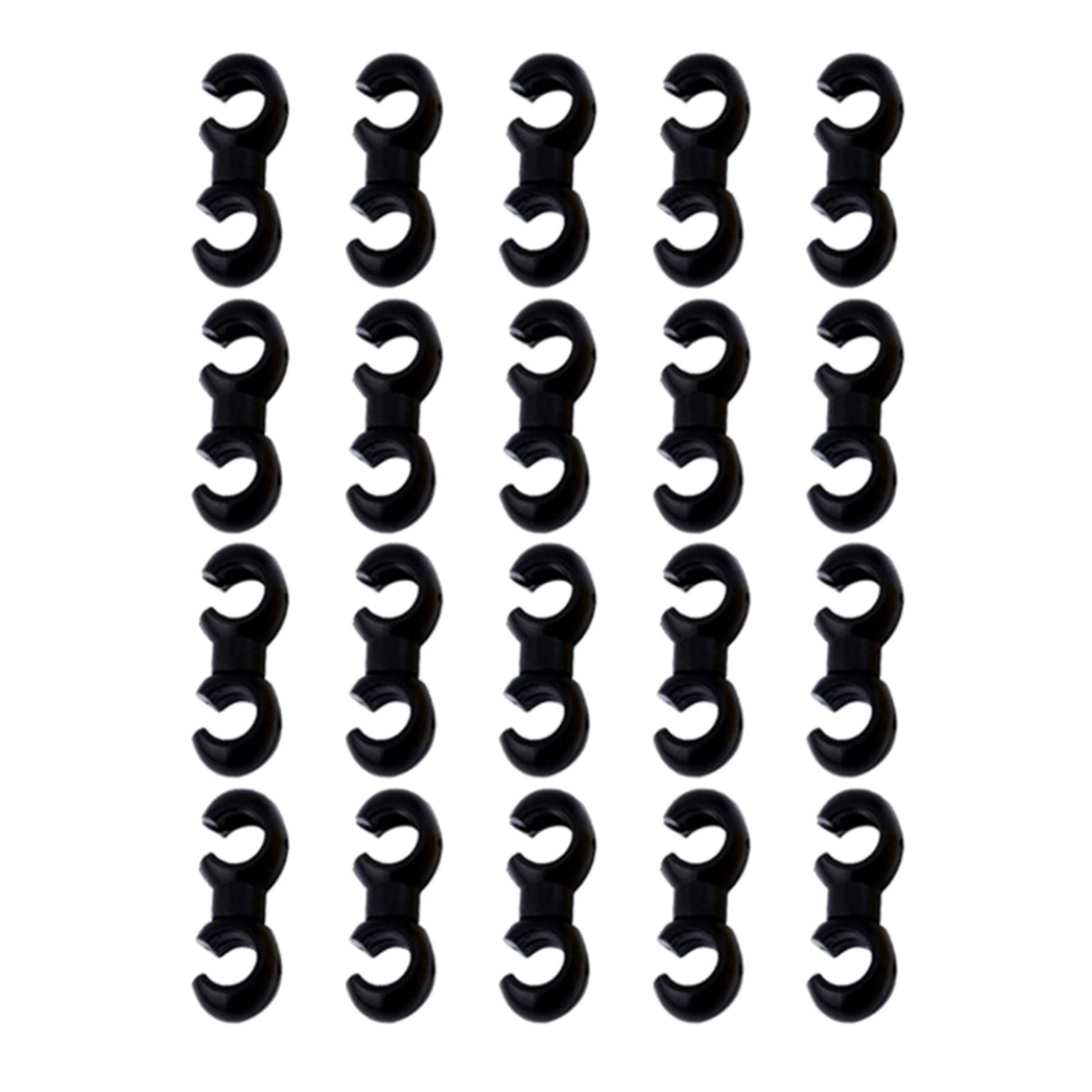 

20 Pcs Plastic Bike Brake Cable Clips Bike Cable Clasps S-Style Lines Clips Bike Cable Clasps Cycling Accessories чёрный