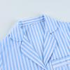 New European and American striped short-sleeved shorts pure cotton two-piece set soft and comfortable pajamas women's loungewear