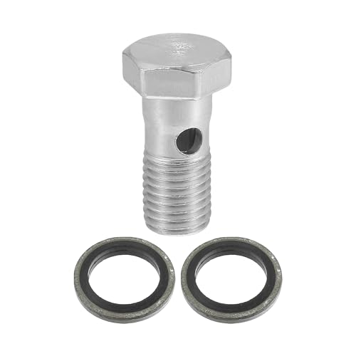 

Адаптер для крепления тормозной магистрали ABSOPRO Bolt для автомобиля, длина 1,26 дюйма, резьба тормозной магистрали M12x1,5, один полый болт с 2 медными шайбами