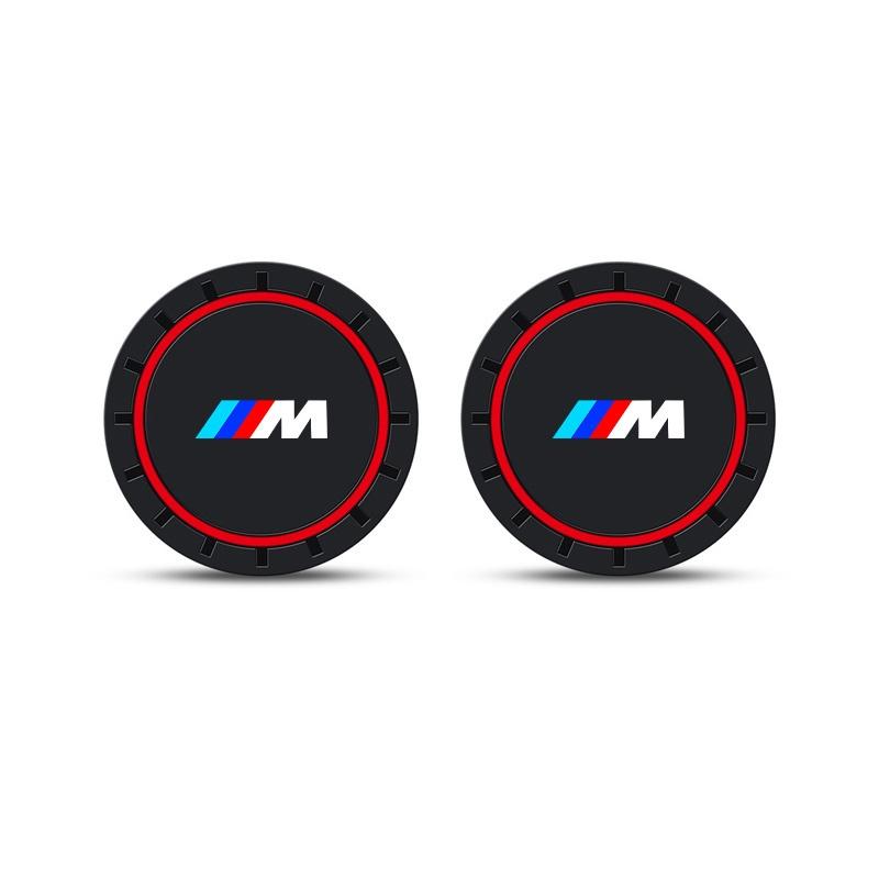 2pcs Car Coaster Non-Slip Mat Water Cup Anti-Slip Pad For BMW M Performance E46 E90 E60 F10 F30 E39 E36 F20 E87 G30 E92 E91 X5 vdsh44