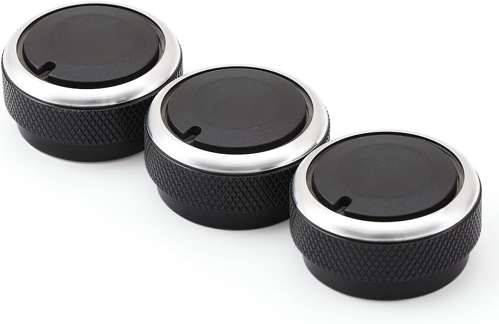 

For Toyota Tacoma 3 Pieces Control Knob Set Heater AC Fan Switch Upgrade Accessories Car Climate Panel Buttons