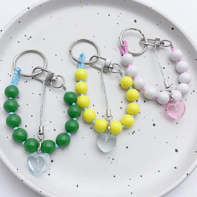 Vibrant Beaded Keychain Bag Charm Phone Chaiin Keyring for Fashion Enthusiast