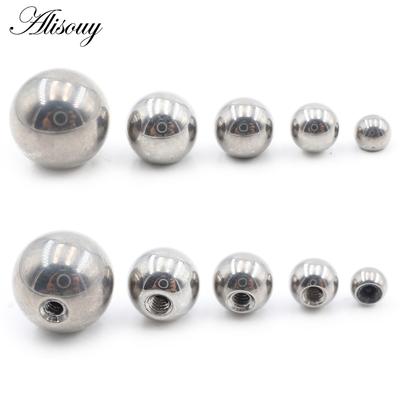 Alisouy 1PC Titanový vnitřní závit 14G/16G/20G Náhradní kuličková perlička Rty Obočí Jazyk Ucho Tragus Břicho Body Piercing Šperky
