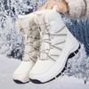 Women's Plus Size Waterproof Non-Slip Snow Boots - Warm and Comfortable Cotton Shoes for Outdoor Use