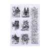 1pc Clear Stamp Transparent Silicone Stamp Spill and Splatter Rubber Stamp for Scrapbook Journal Card Making