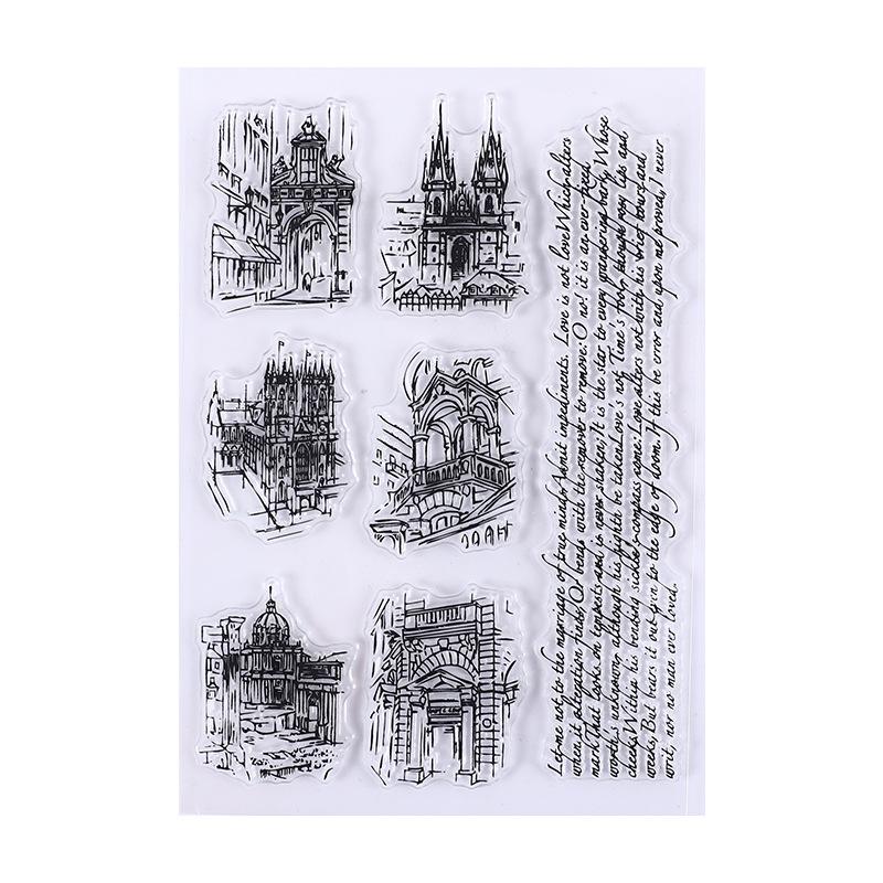 1pc Clear Stamp Transparent Silicone Stamp Spill and Splatter Rubber Stamp for Scrapbook Journal Card Making