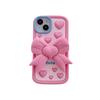 Applicable to Apple 13 mobile phone case iPhone15 three-dimensional love butterfly 16pro max girl heart cute silicone