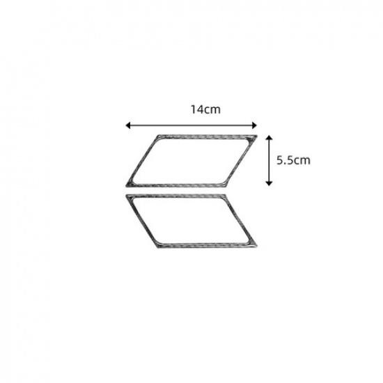 2Pcs Carbon Fiber Interior Door Speaker Cover Trim For Volkswagen Jetta Sedan