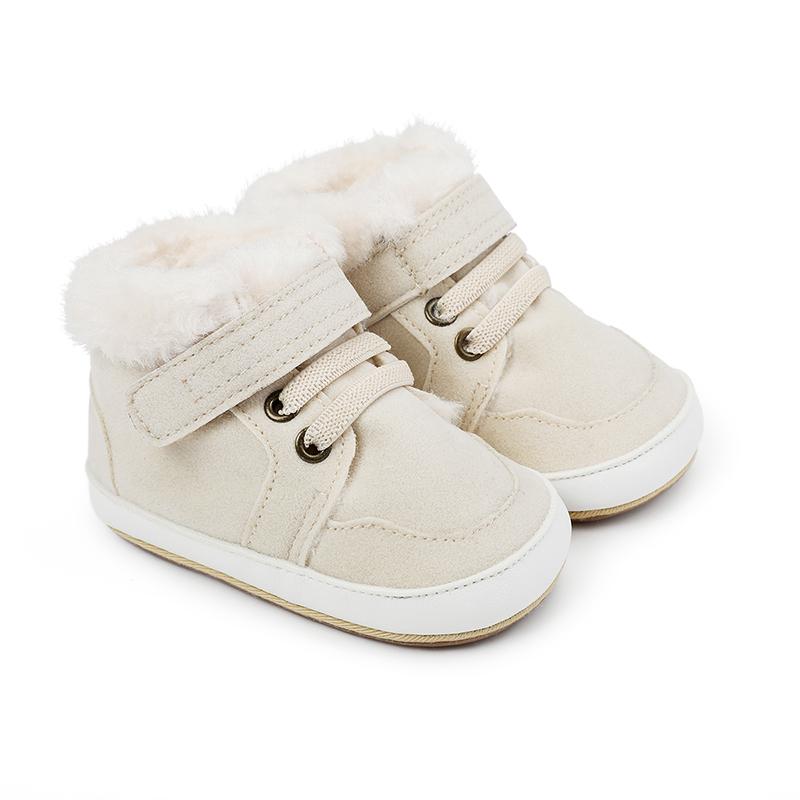 

Infant Winter Snow Boots Hook Loop Closure Boots Warm Baby First Walker Shoes 12-18 Months білий
