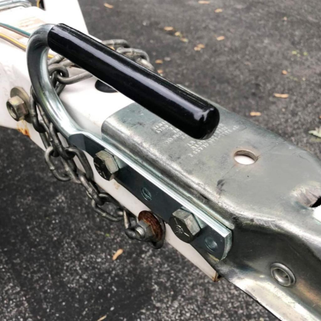 KIMISS Trailer Coupler Lift Handle, Galvanized Steel Rubber Tongue Handle for Trailer RV Caravan USA 2" 1-7/8 Specification