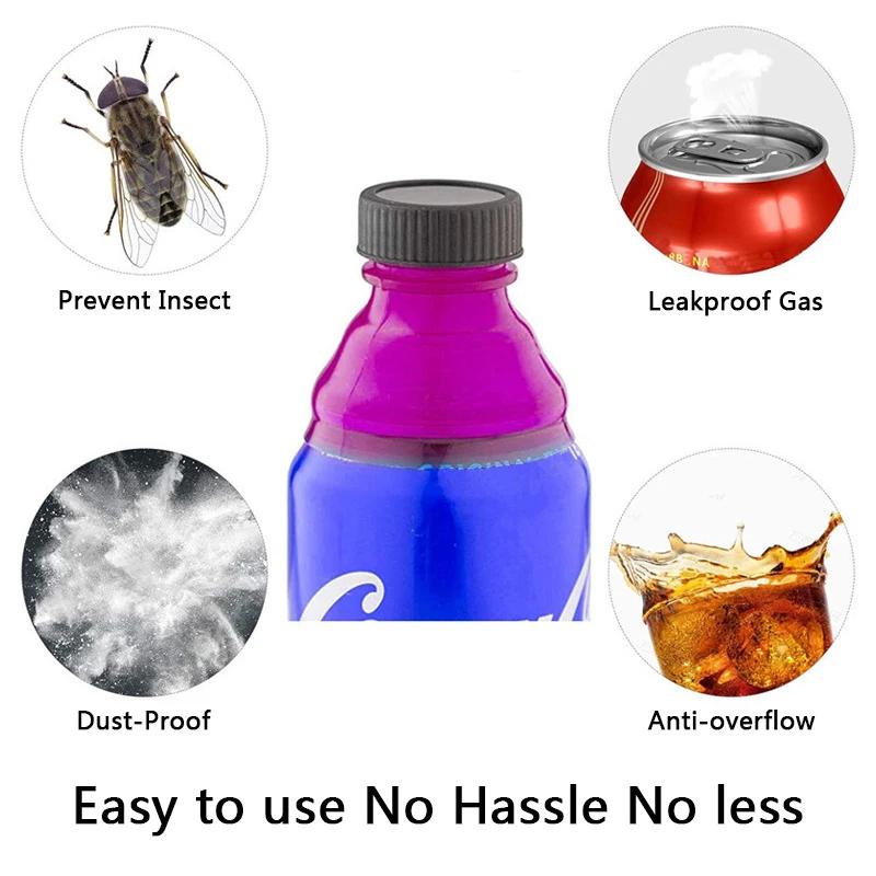 6 sztuk wielokrotnego użytku górna pokrywa butelki Soda Saver piwo napój puszka zakrętka Protector Drinkware pyłoszczelna zakrętka butelki