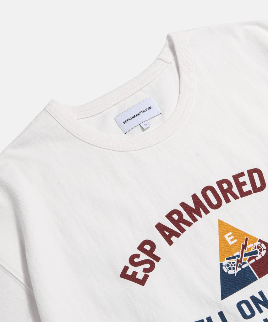 ESPIONAGE Armored Div Heavyweight Tee Off White