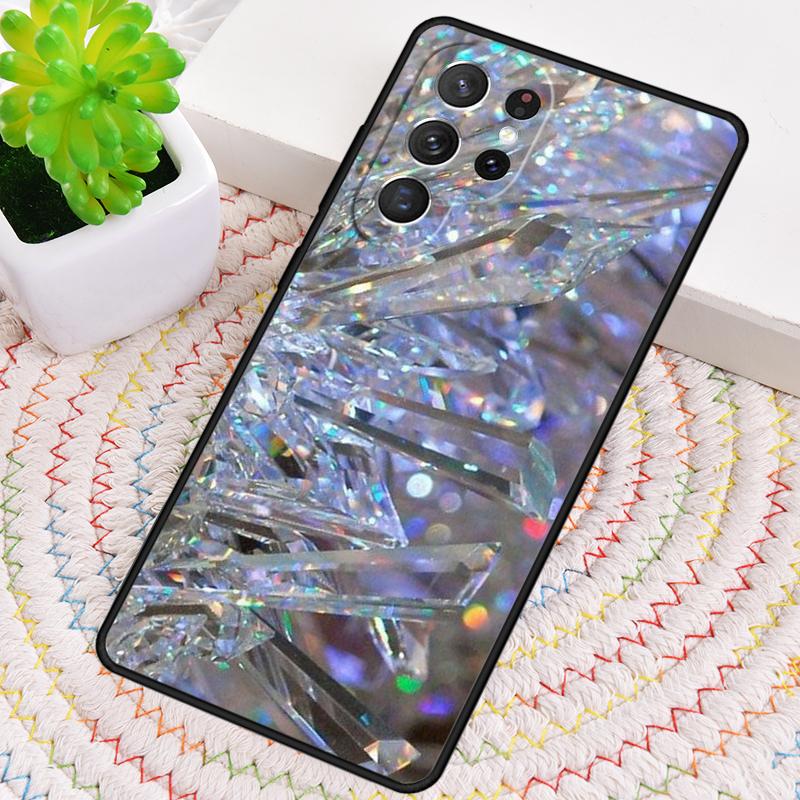Diamond Crystal Pattern Phone Case for Samsung Galaxy Note 10 Pro S26 Ultra S23 S24 FE S25 S21 S22 PLUS Shockproof Cove