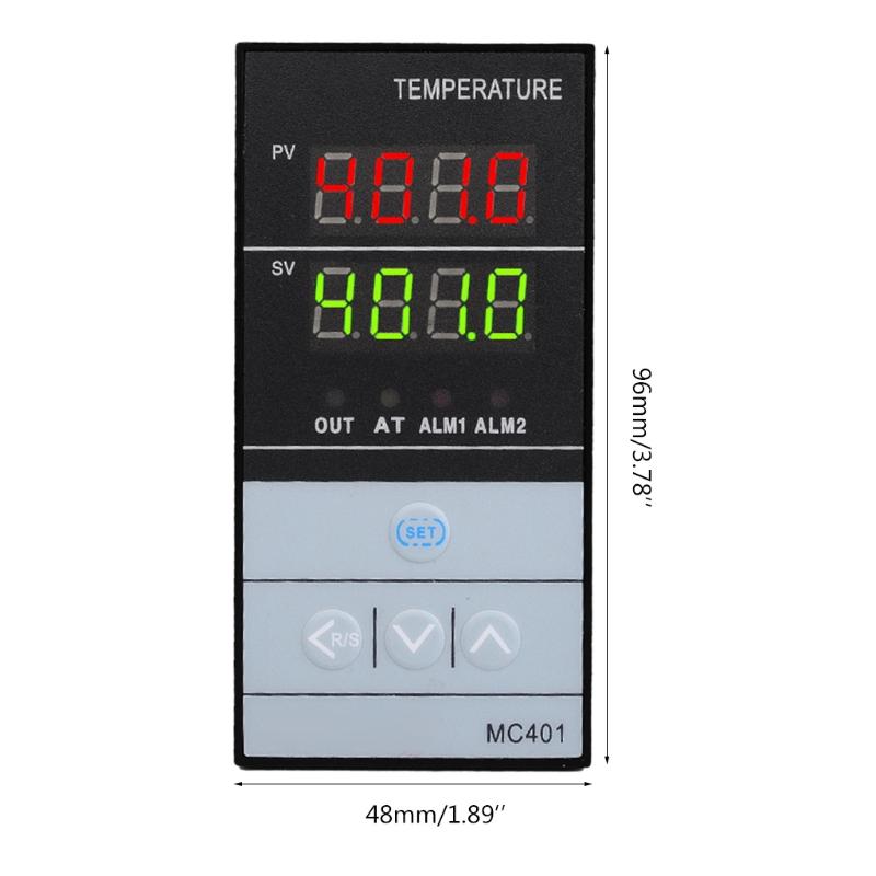 SSR Output PID Thermostat Temperature Controller ℃/℉ Fit for Universal Thermocouple Pt100 RTD Waterproof MC401 85-265VAC