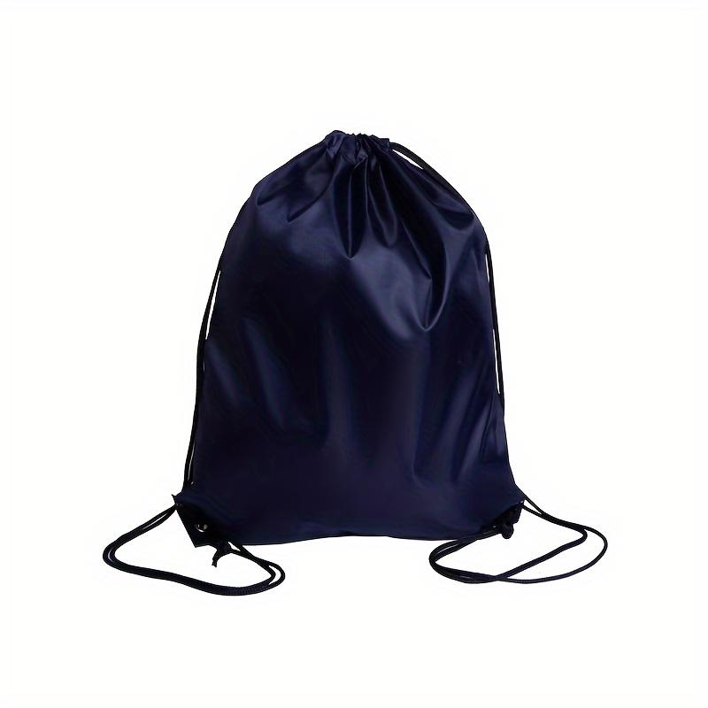 1pc Drawstring Backpack Black Gym Bulk Strapped Handbag Backpack Drawstring Backpack, Black