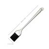Heavy Duty Basting Brush, Stainless Steel & Heat Resistant Silicone for Grilling Baking BBQ - Non-Stick Easy Clean with Handle