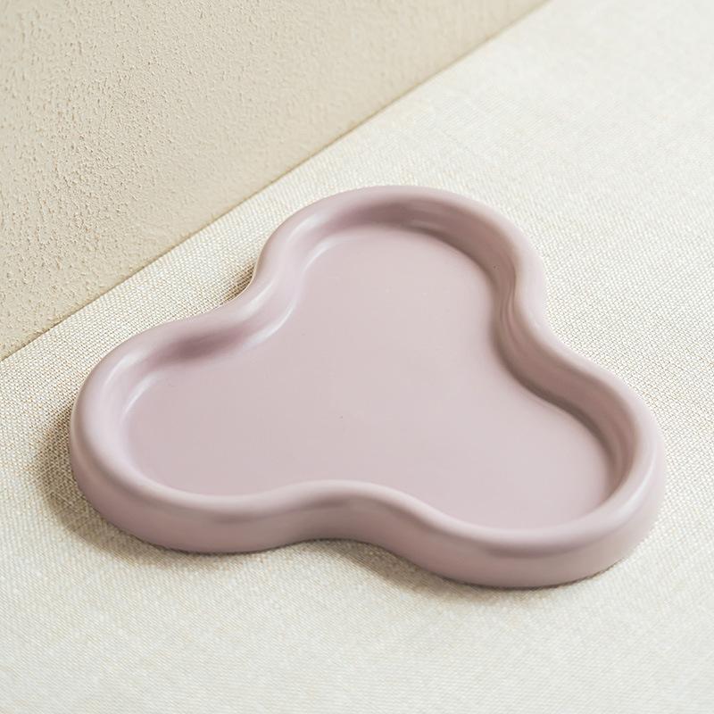 Cute Creative Ceramic Plates, Tableware, Irregular Shape, Exquisite Household Desserts, Heart Plate, Simple Fruit Plate