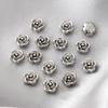30pcs Stainless Steel Rose Flower Spacer Beads For Jewelry Making DIY Rose Pendants Charms Loose Beads Jewelry Findings Crafts