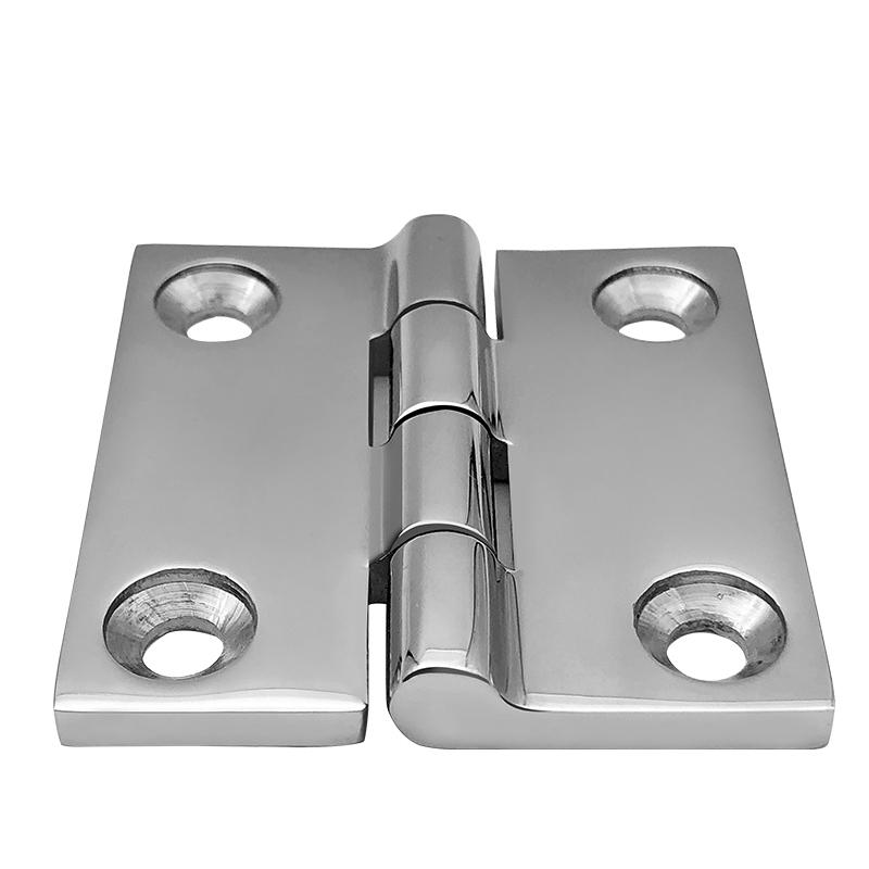 4 Pcs 316 Stainless Steel Hinge Marine Boat Square Deck Cast Door Hinge Polished Hardware