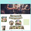 Jungle Animal Zoo Party Decorations For Toddler Boys Safari Birthday Scene Setup With Plastic And Paper Props