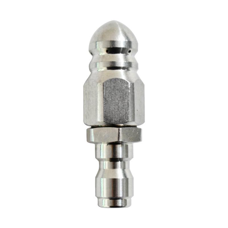 

Stainless Steel 1/4 Quick Connect High Pressure Water Nozzle with Pointed Tip and 7 Sewer Cleaning Heads