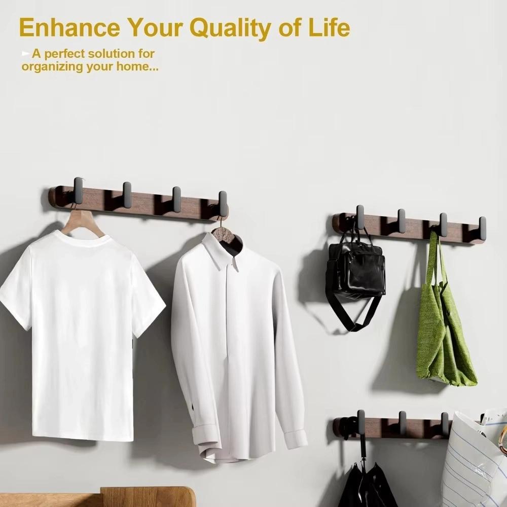Multi-Purpose Wooden Hanger Hook Waterproof Wall Hook Modern Design Door Hooks  Bedroom