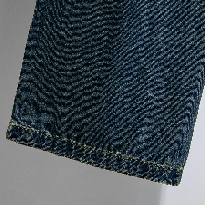 DIMANAF Plus Size Women Jeans Long Pants Thick Denim Cotton Loose Casual Elastic Waist Vintage Lady Winter Autumn