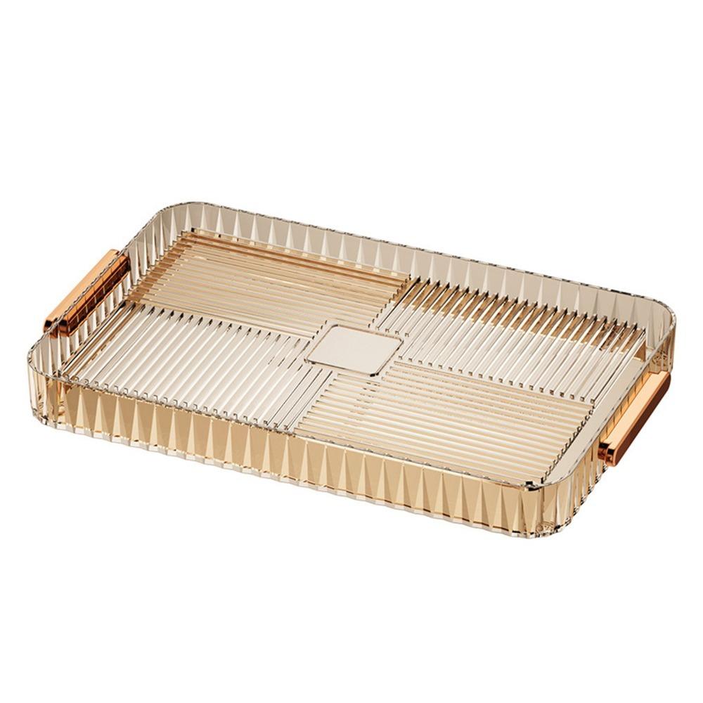 Plastic Material Water Drainage Tea Tray Large Capacity Multipurpose Tea Tray Home Living Room