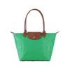 Le Pliage Solid Logo Recycled Polyamide Canvas Dumpling Bag Tote Shoulder Bag Medium Women Bags Green 2605089P88