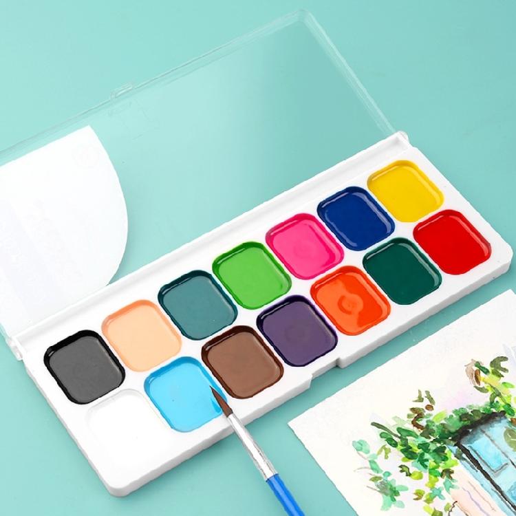 Watercolor Paint Set 12/14/18 Color Washable Color and Valentines Cards Set For Kids Students Classroom Exchange Party