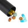 Waterproof Aluminum Pill Box Case Organizer Outdoor Medicine Holder (Black)