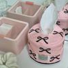 Bowknot Tissue Paper Storage Box Roll Paper Tissue Case Holder Car Napkin Tissue Box Living Room Table Decor Home Organizer