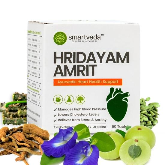 

Smartveda Hridayam Amrit Ayurvedic Supplement – Supports Blood Pressure, Cholesterol Levels & Relaxation , 60 Tablets