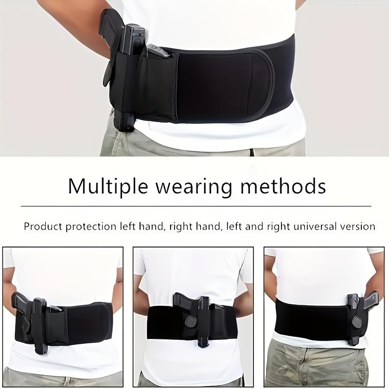 Concealed Carry Belly Band Holster, Breathable Elastic Tactical Waistband Gun Holster for Men Women with Movable Magazine Pouch