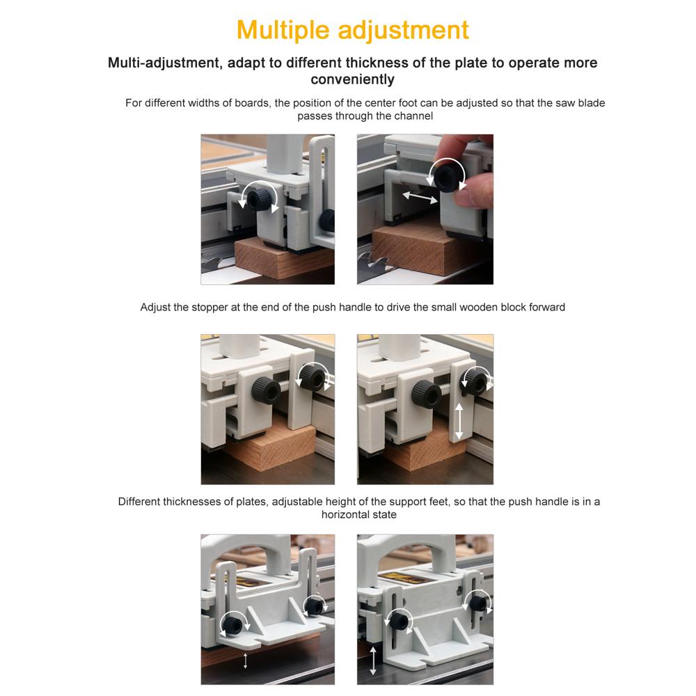 3D Safety Push Handle Inverted Table Saw Engraving Machine Band Saw Woodworking Push Ruler AntiCutting Table Saw