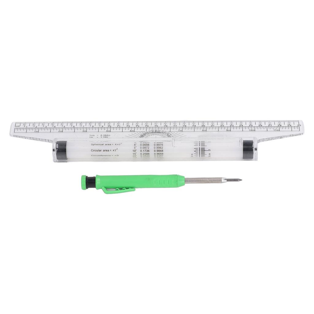 Measuring Rolling Ruler 30cm Various Formulas Horizontal Vertical Parallel Lines Arc Curves Drawing
