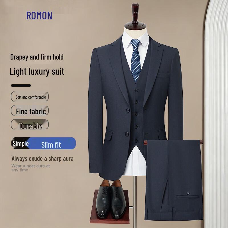 Romon Men s Slim Fit 3-Piece Formal Suit Set 190A