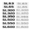 Car Tail Box Stickers Badge for Mercedes Benz SL63 SL65 SL300 SL320 SL350 SL500 SL550 SL600 ABS Rear Trunk Decal Emblem AU1