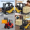 Plastic Inert Construction Forklift Toy For Kids With Push And Pull Functionality
