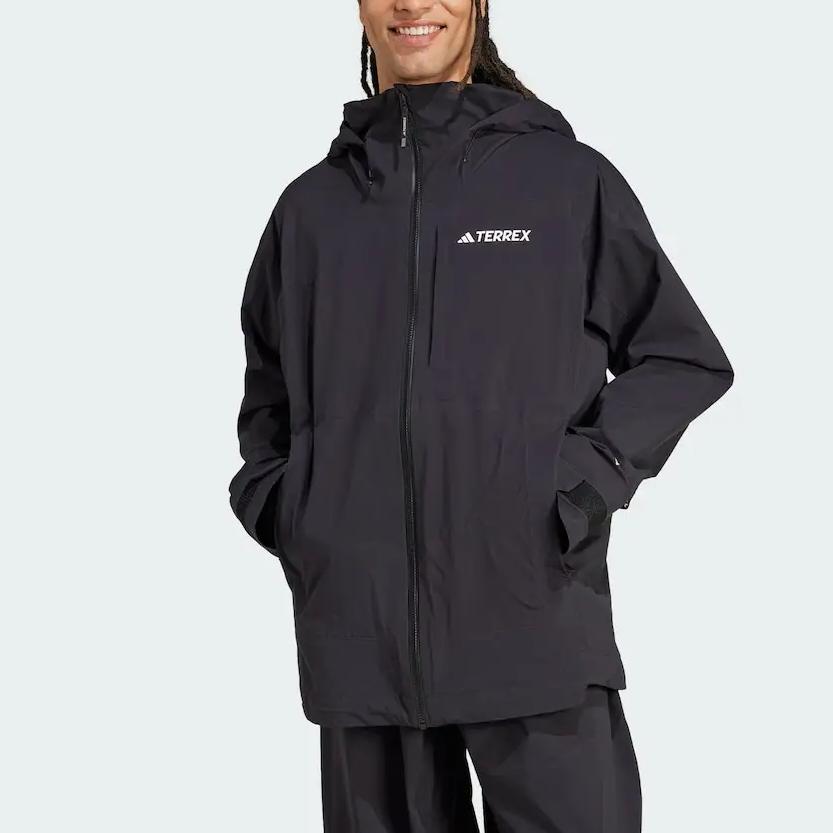 Adidas FW24 Xperior Gore-Tex 3L Waterproof Windproof Durable Warm Ski Jacket Men Jacket Black IZ0371