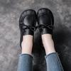The first layer of cowhide retro round head small leather shoes single shoes genuine leather muffin platform mother shoes children
